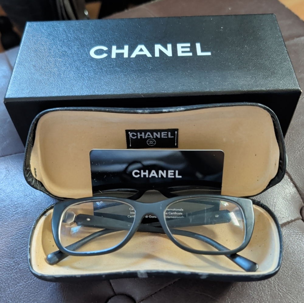 CHANEL Black Rectangular Women's Optical Glasses … - image 4